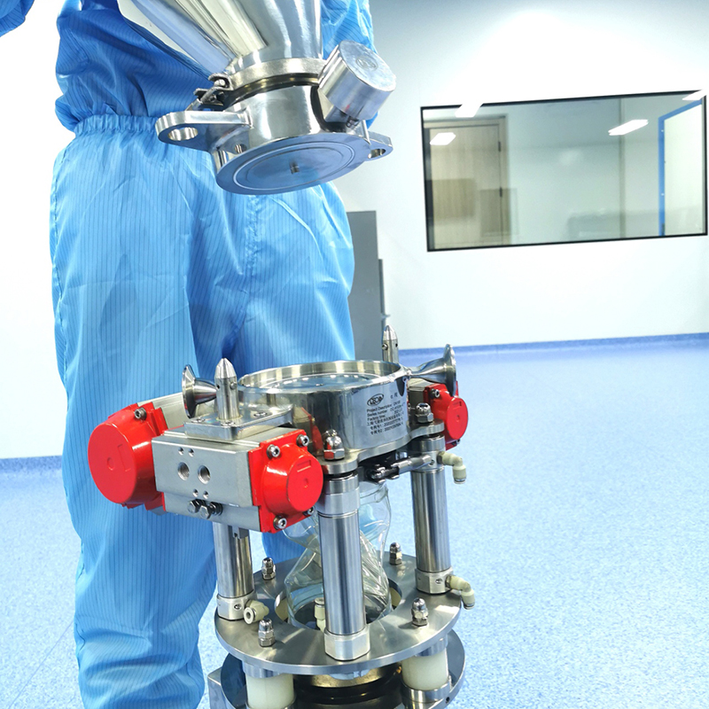 Aseptický delený škrtiaci ventil