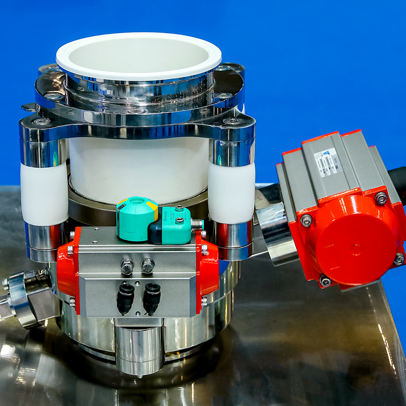 Aseptický delený škrtiaci ventil